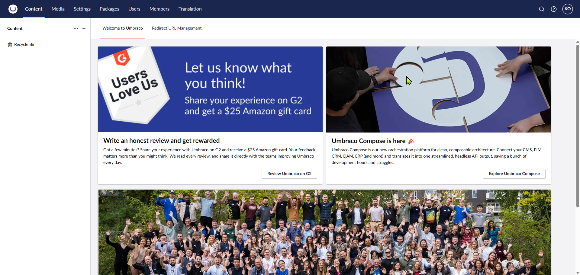 Initialize back office