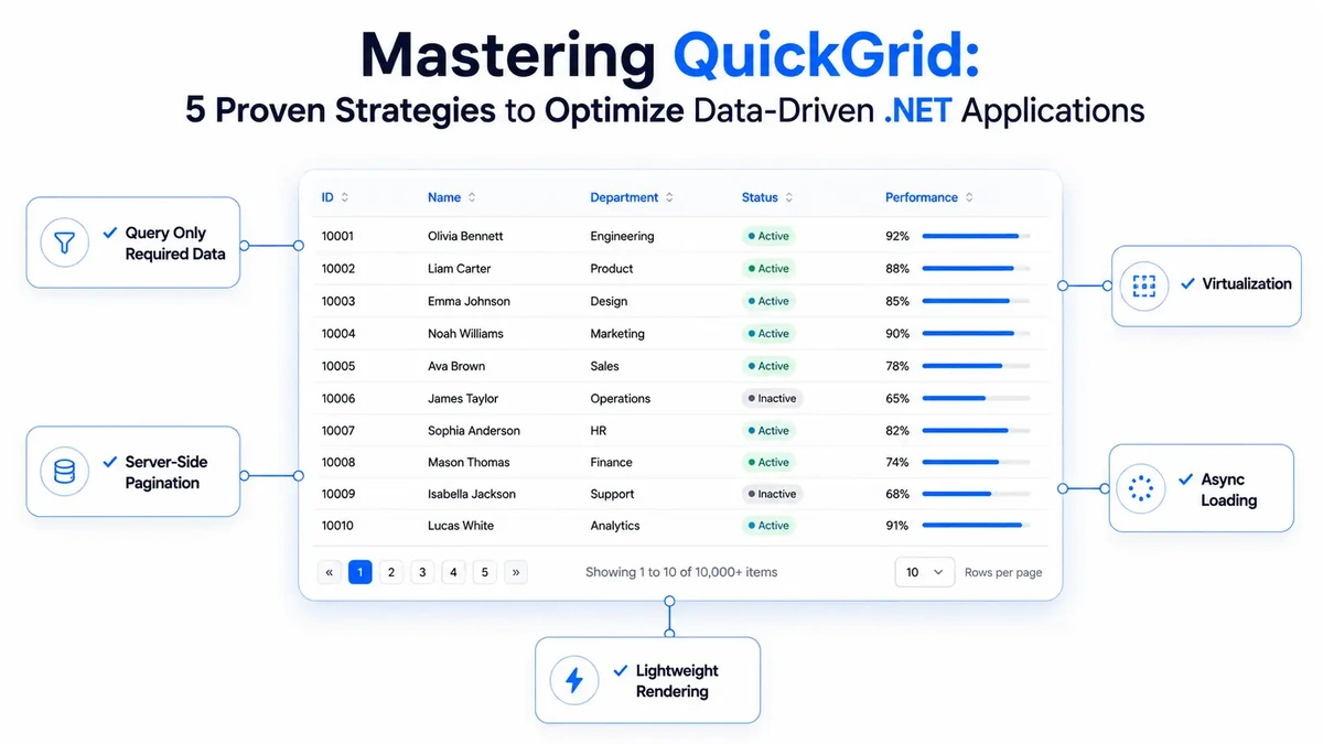 Mastering QuickGrid: 5 Proven Strategies to Optimize Data-Driven .NET Applications